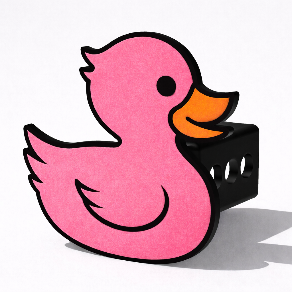 Pink Jeep Duck hitch cover (hitch cover)